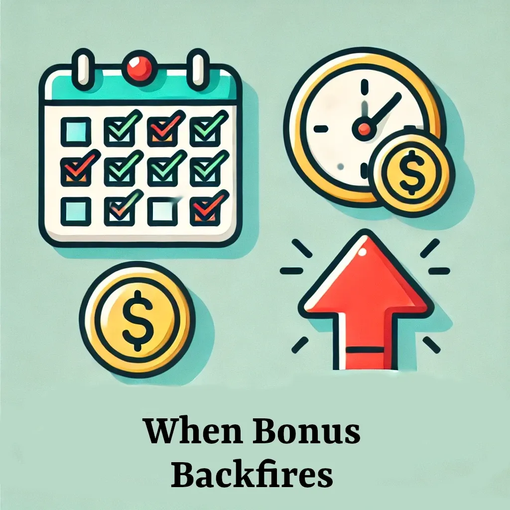 Symbole im Bezug auf Arbeitszeit, Anwesenheit und Boni