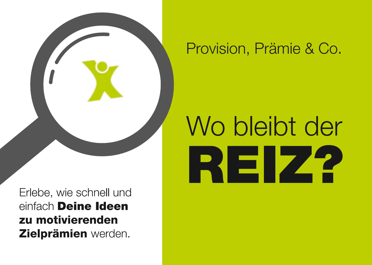 Karte mit dem Aufschrieb 'Wo bleibt der Reiz?'